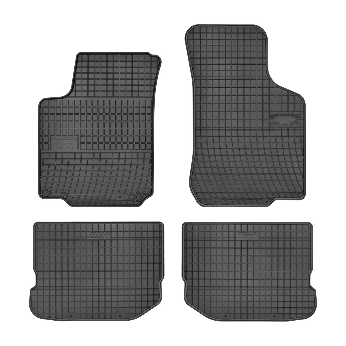 Rubber car mats for Skoda Octavia 1997-2010 - Seat Leon 1999-2005- Toledo 1999-2004 - VW GOLF 4 - Bora 1997-2005 4pcs Frogum