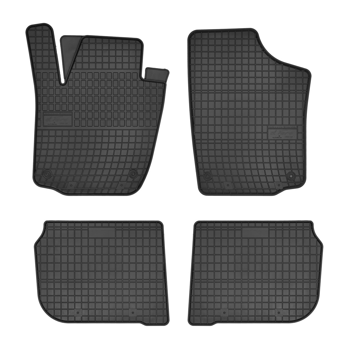 Rubber car mats for Seat Toledo 2013-2019 - Rapid 2012-> 4pcs Frogum