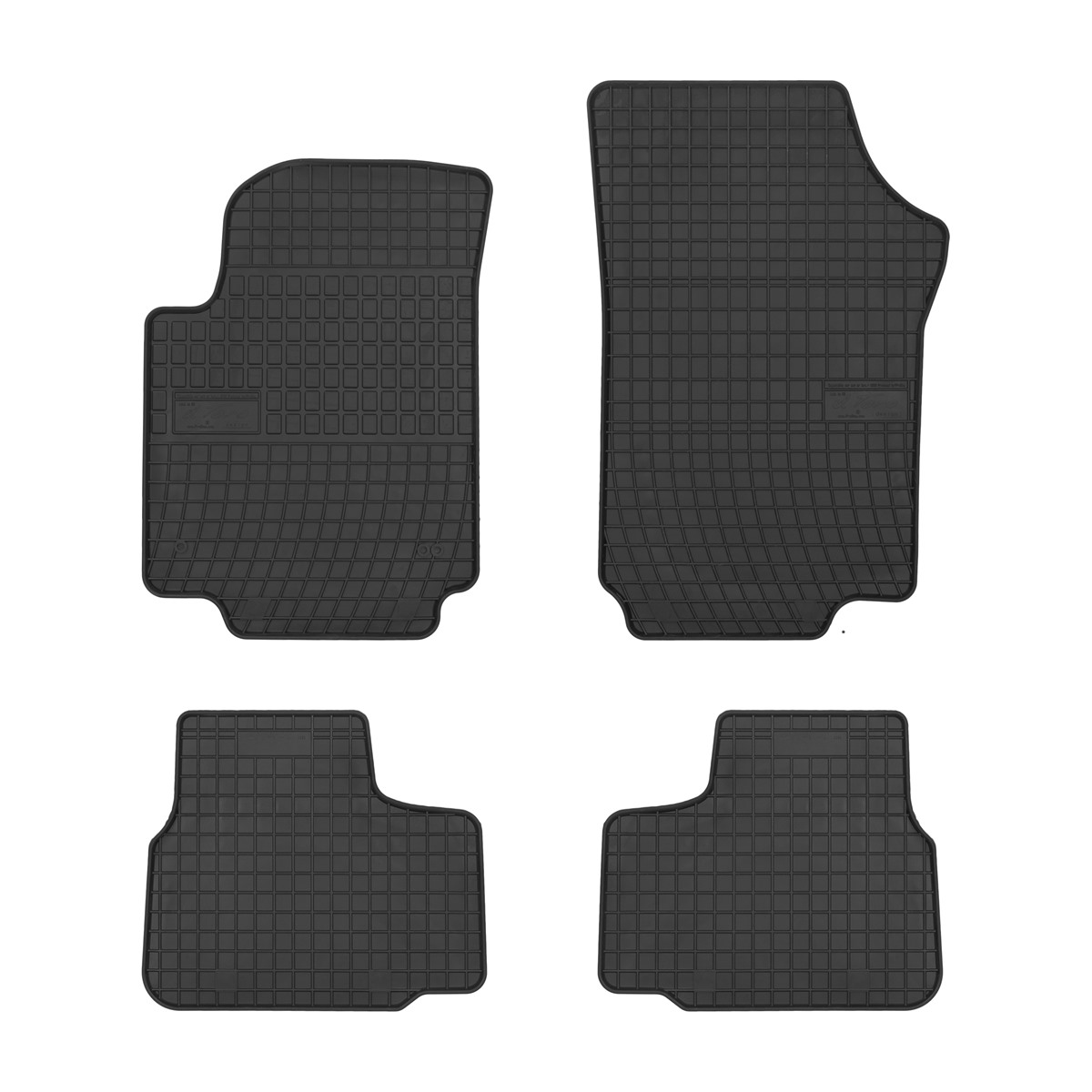 Rubber car mats for VW Up 2011-> - Skoda Citigo 2011-2020 - Seat MII 2011-2019 4pcs Frogum