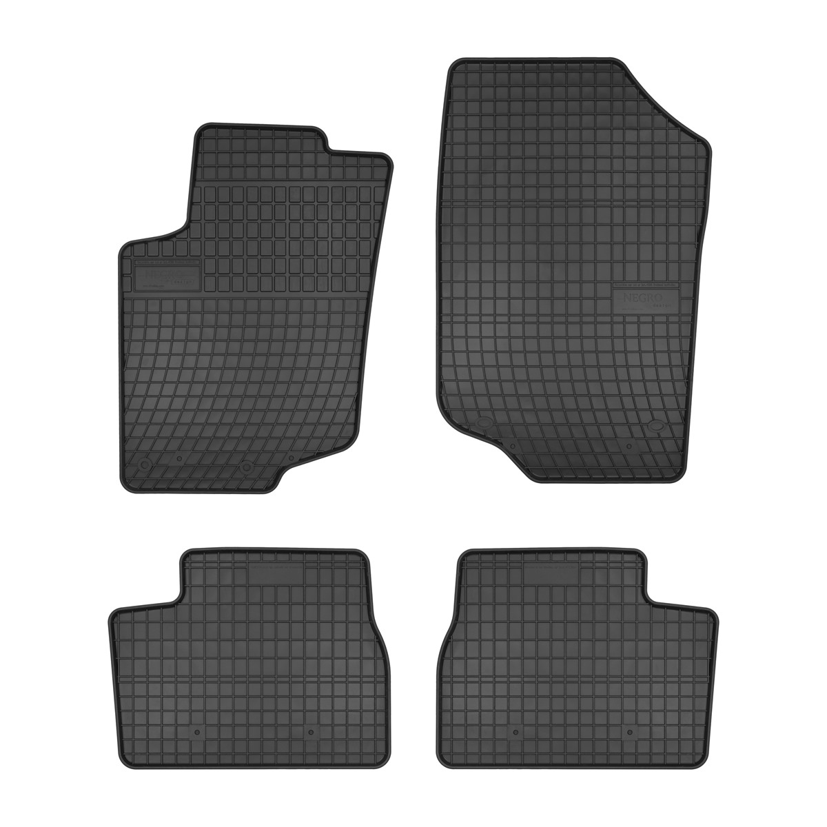 Rubber car mats for Peugeot 207 2006-2012 4pcs Frogum