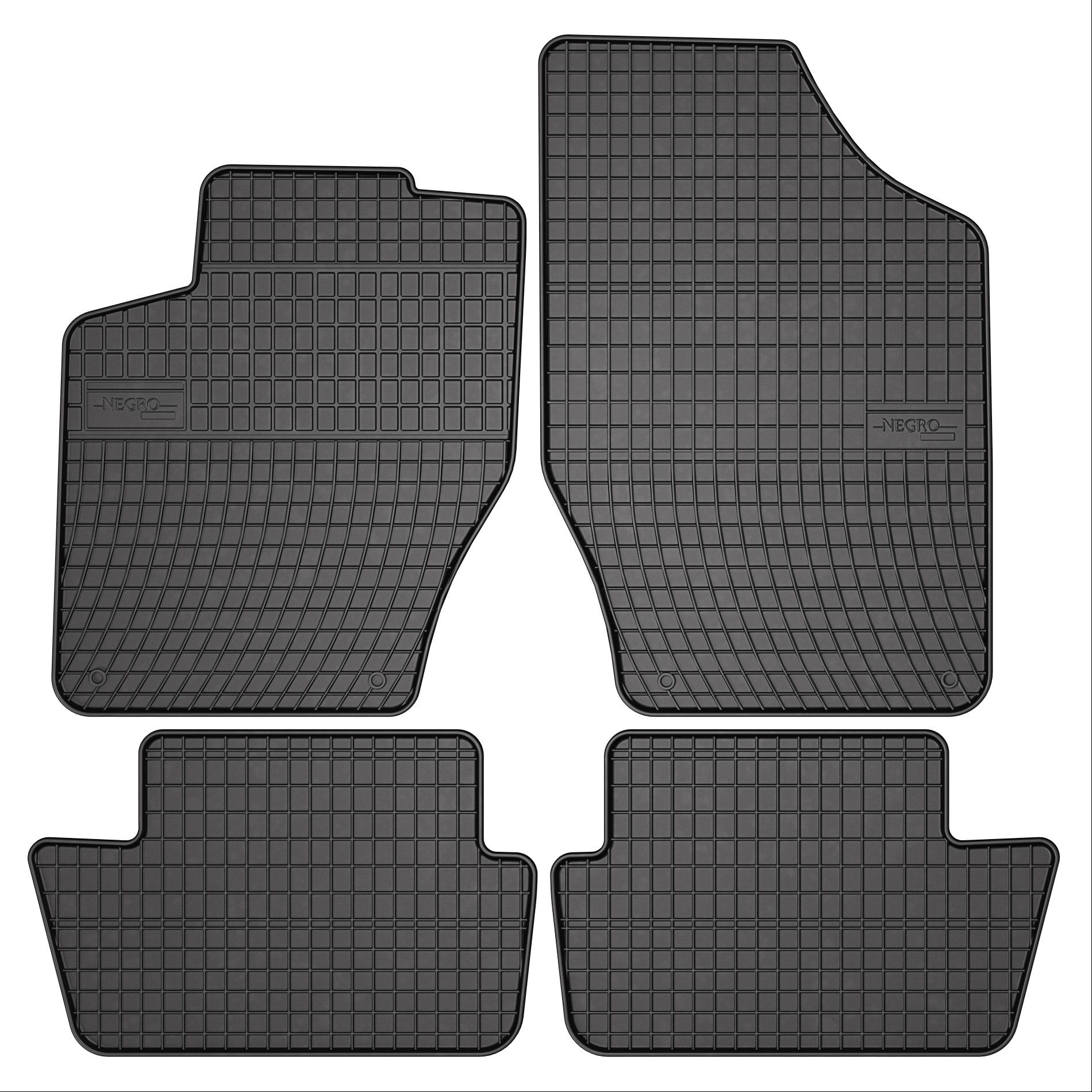 Rubber car mats for Citroen C4 2004-2010 - C4 2010-2018 4pcs Frogum