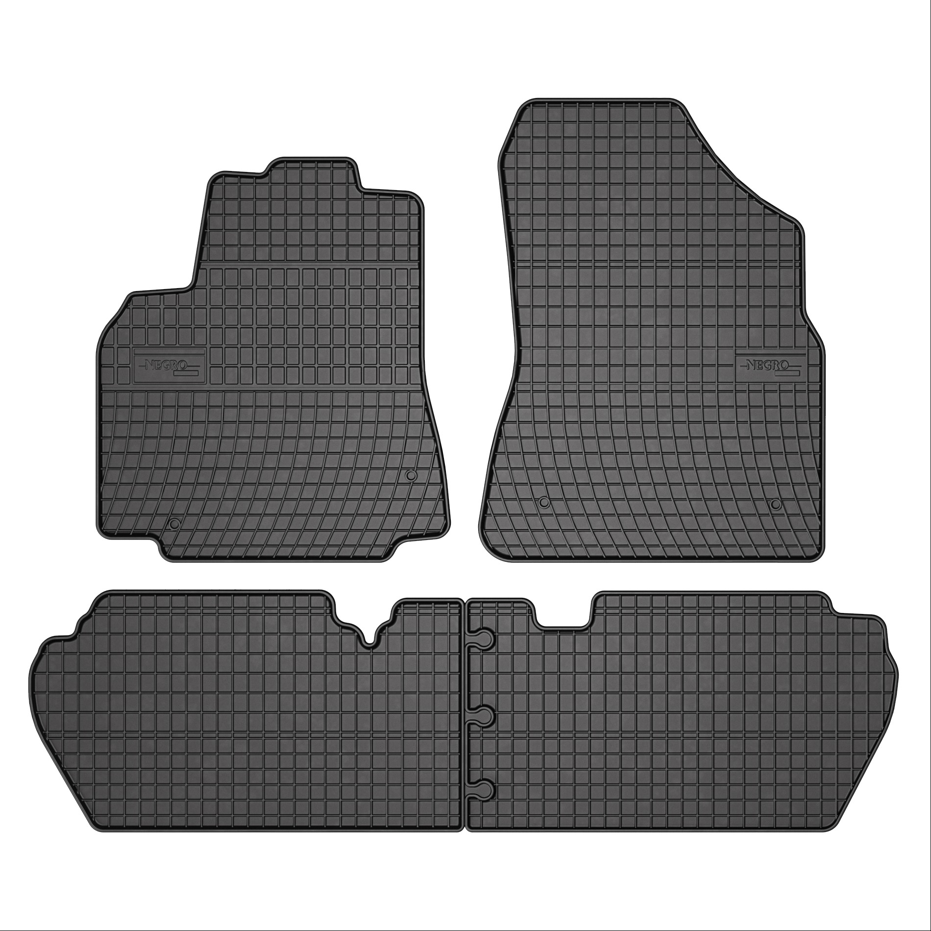 Rubber car mats for Citroen Berlingo - Peugeot Partner 2008-2018 4pcs Frogum