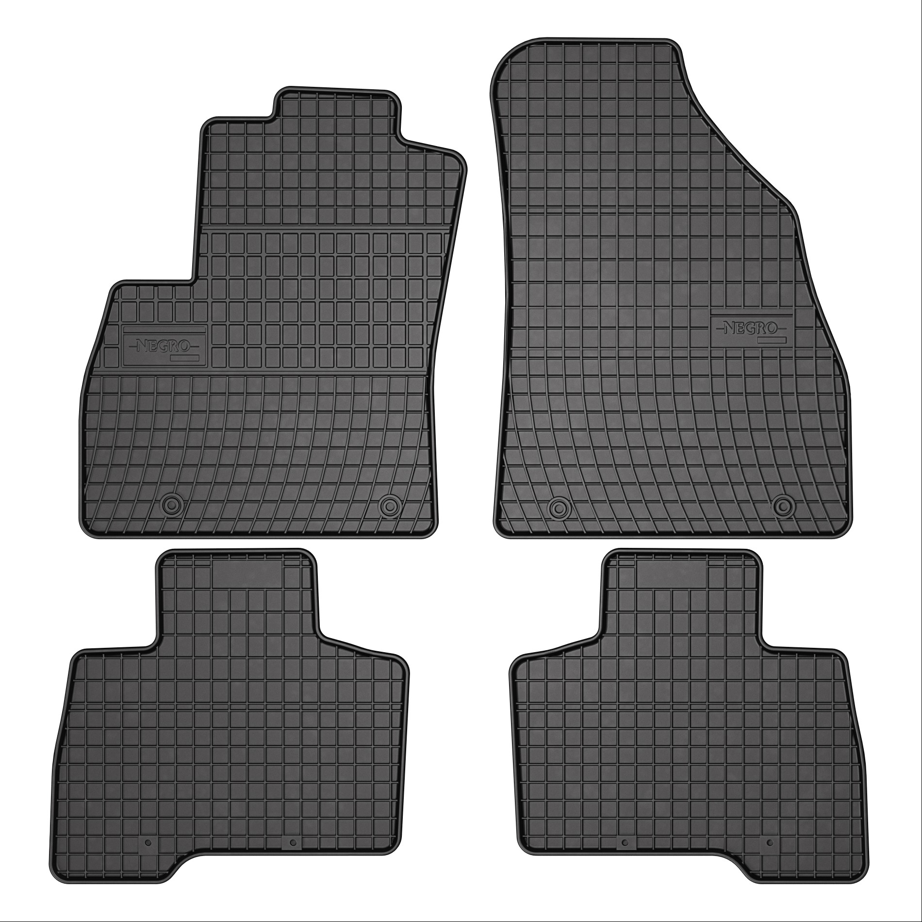 Rubber car mats for Citroen Nemo 2007-2017 - Fiat Fiorino 2007-> - Peugeot Bipper 2008-> 5seat 4pcs Frogum