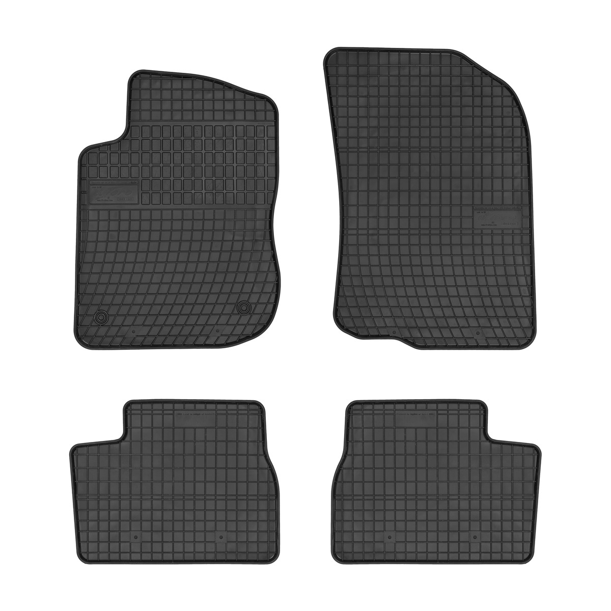 Rubber car mats for Peugeot 208 2012-2019 - Peugeot 2008 2013-2019 4pcs Frogum