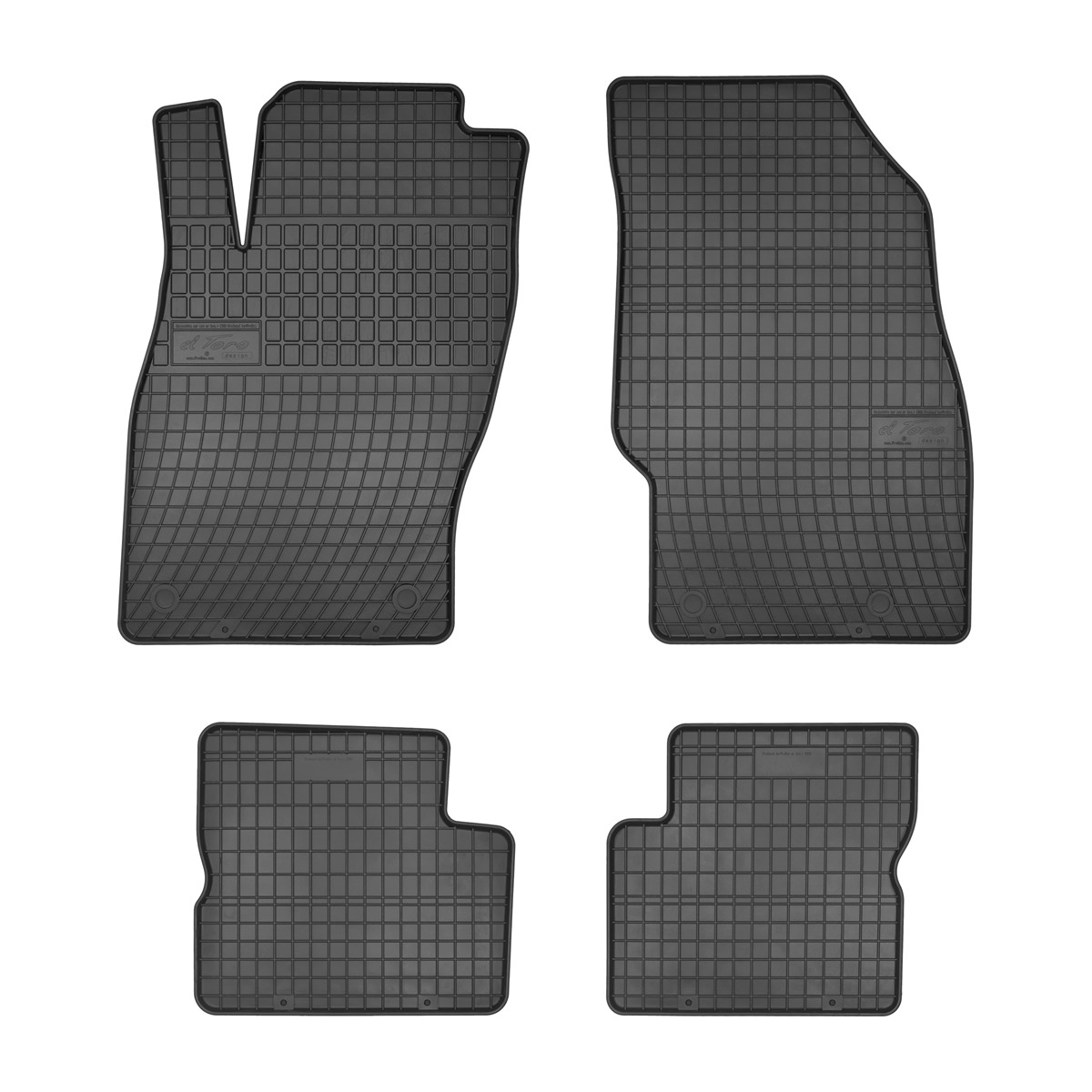 Rubber car mats for Opel Corsa 2006-2014 - Opel Adam 2013-2019 4pcs Frogum