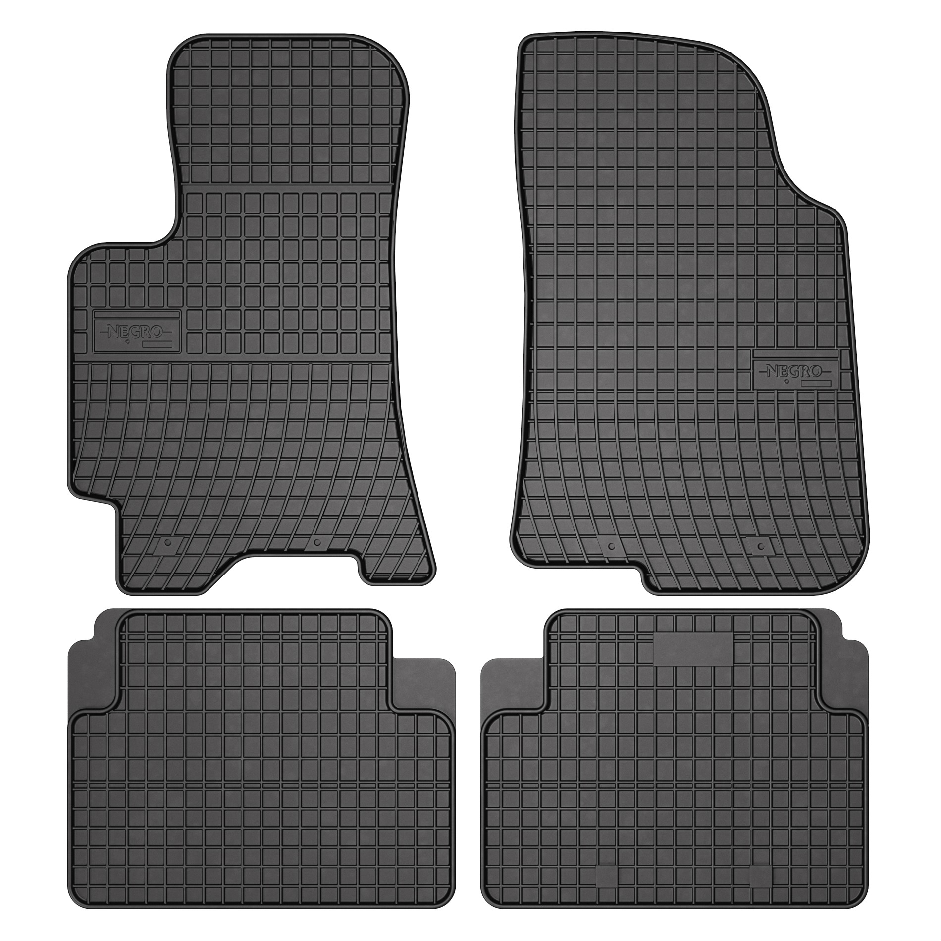 Rubber car mats for Daewoo Lanos 1997-2002 4pcs Frogum