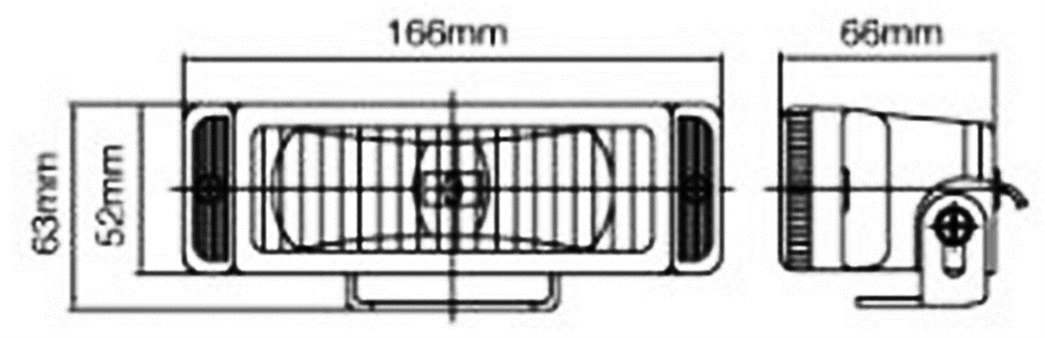 Προβολείς CL παραλληλόγραμμο 12x5.8x4.6 2τμχ Sirius