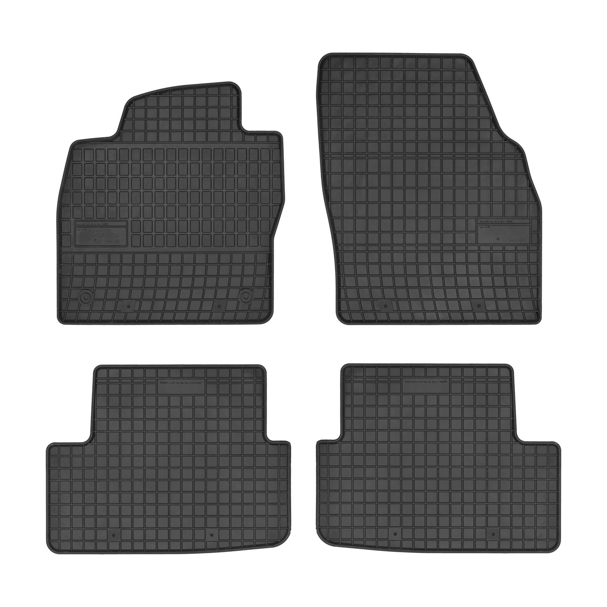 Rubber car mats for Seat Ibiza 2017-> - VW Polo 2017-> 4pcs Frogum