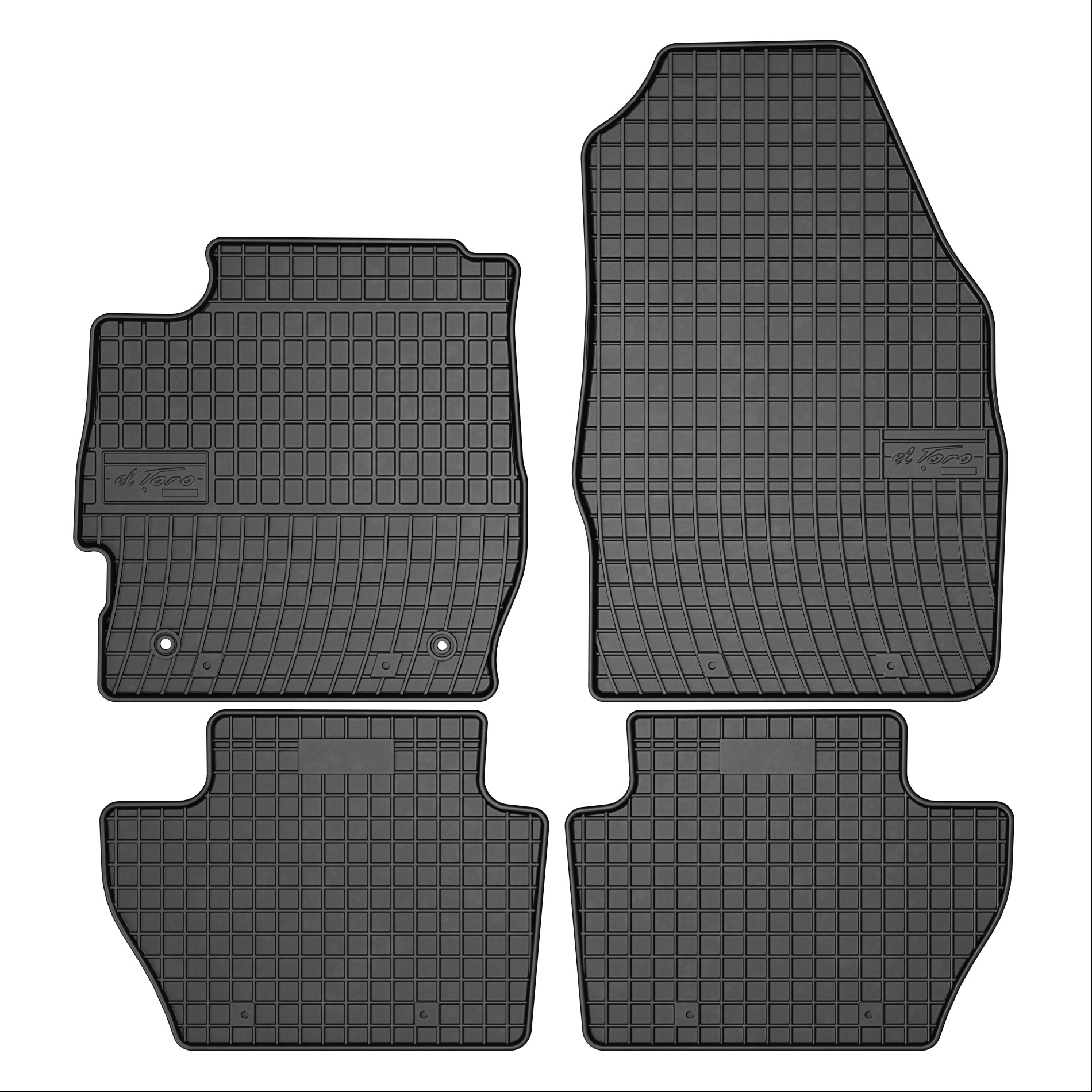 Rubber car mats for Ford Ka+ 2016-> 4pcs Frogum