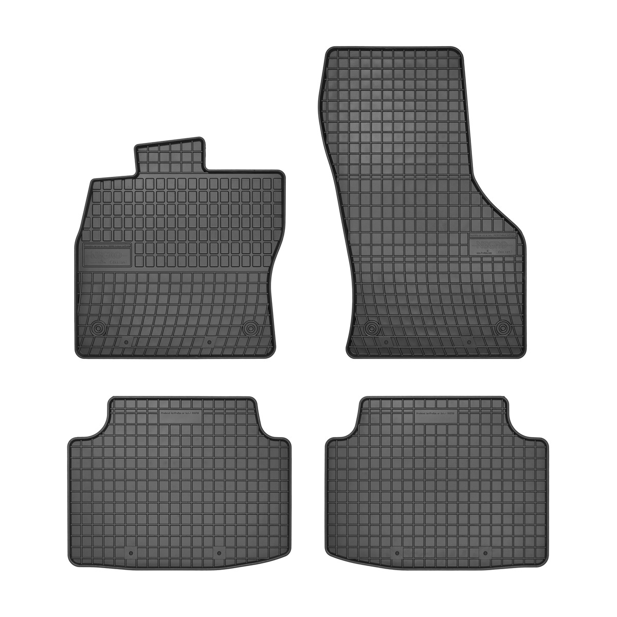 Rubber car mats for VW Passat 2014-> 4pcs Frogum