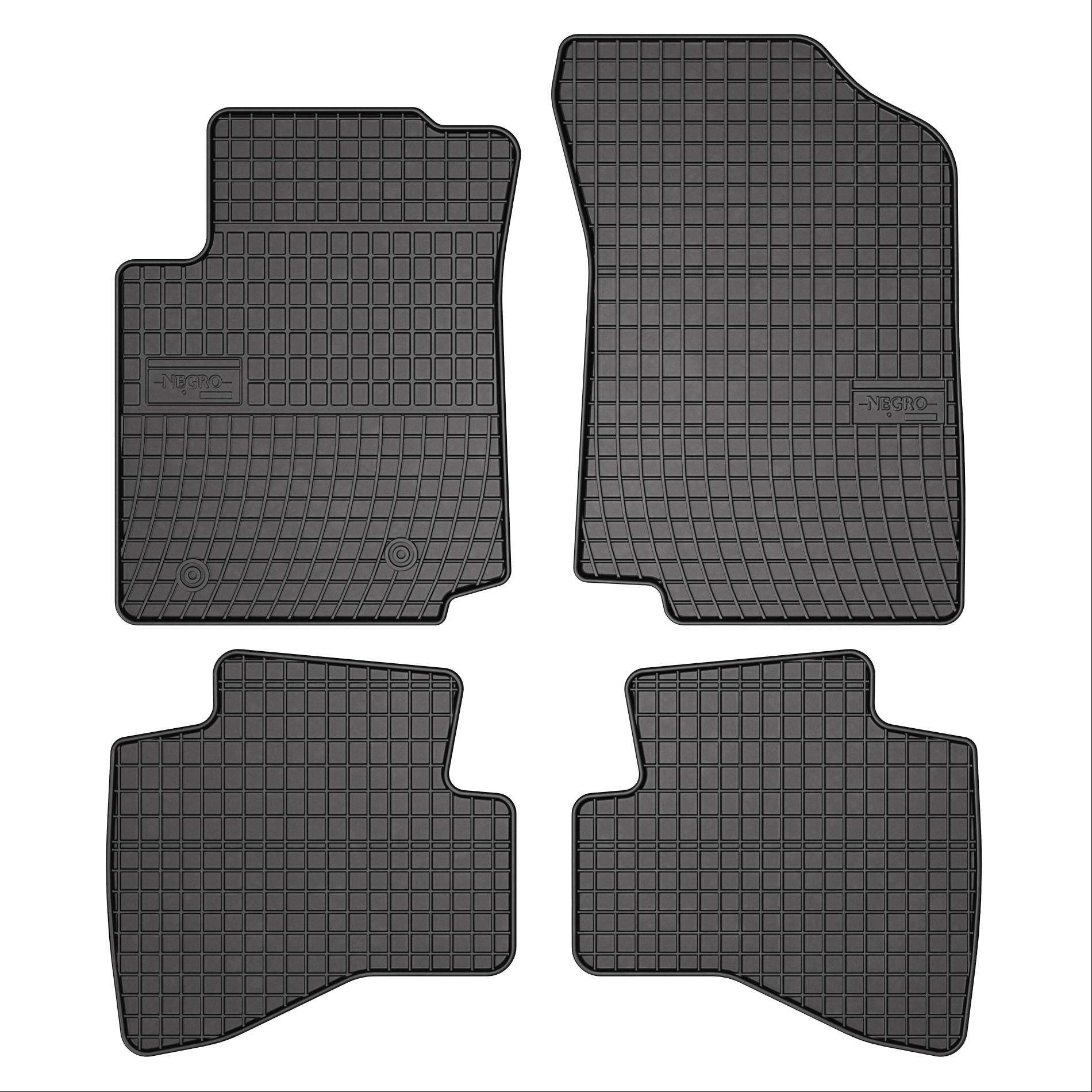 Rubber car mats for Citroen C1- Peugeot 108- Toyota Aygo 2014-> 4pcs Frogum