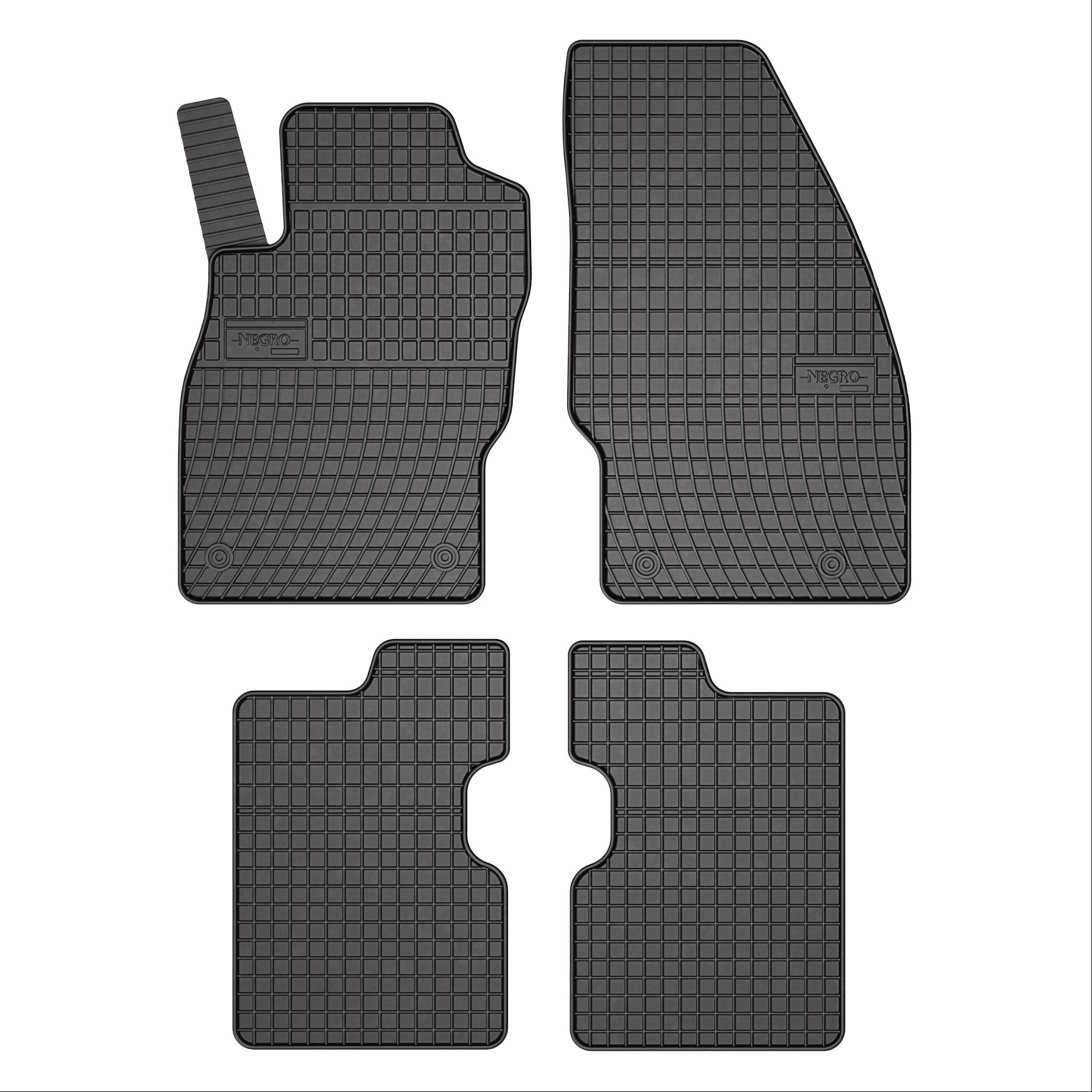 Rubber car mats for Opel Corsa E 2014-2019 4pcs Frogum