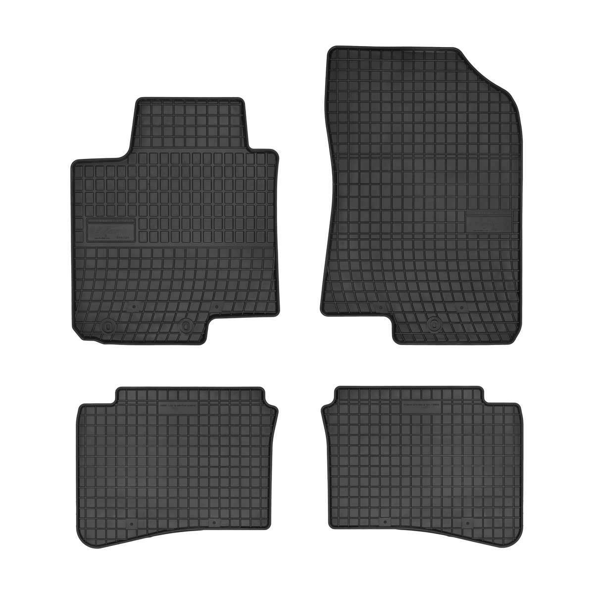 Rubber car mats for Hyundai i20 2015-> 4pcs Frogum