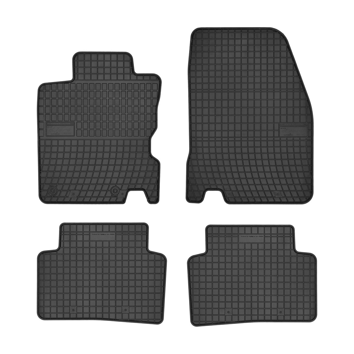 Rubber car mats for Renault Kadjar 2015-> 4pcs Frogum