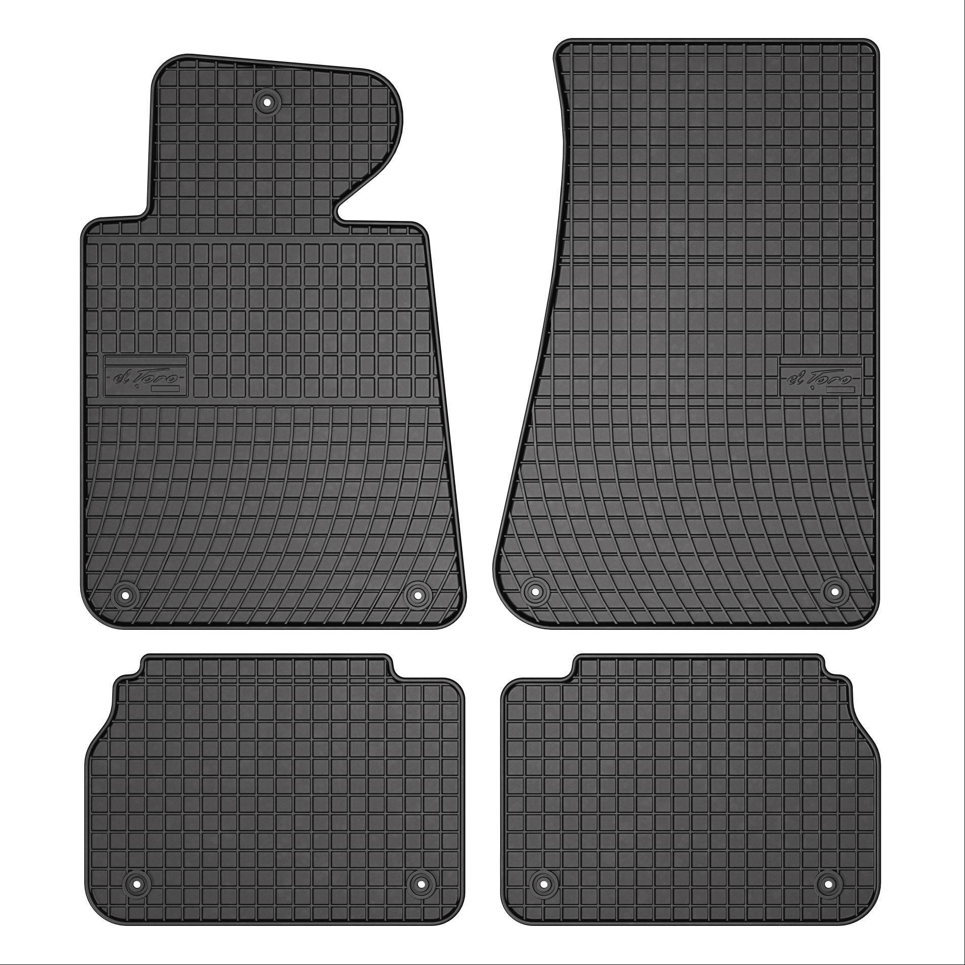 Rubber car mats for BMW E34 1988-1996 4pcs Frogum