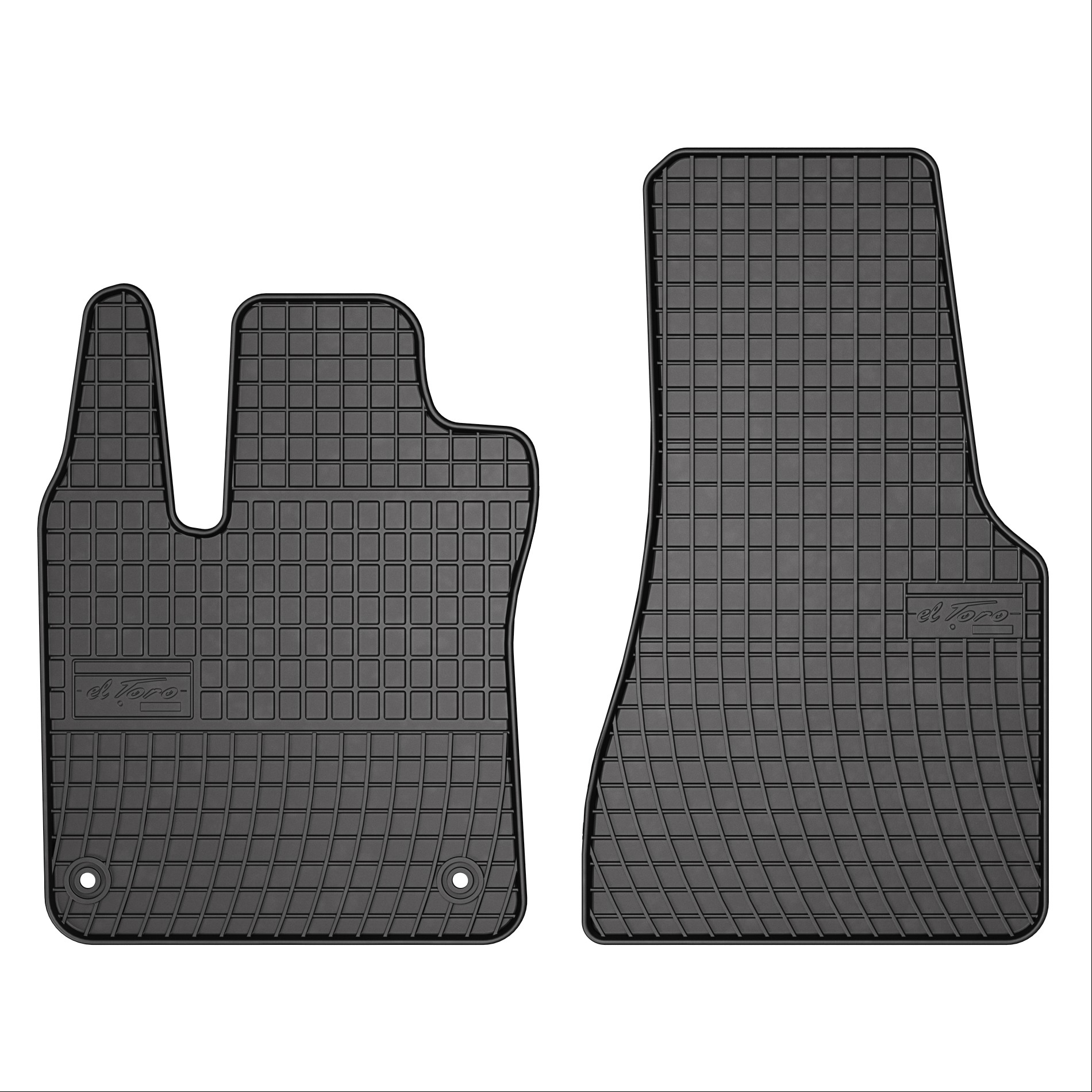 Rubber car mats for Smart ForTwo 2015-> 2pcs Frogum