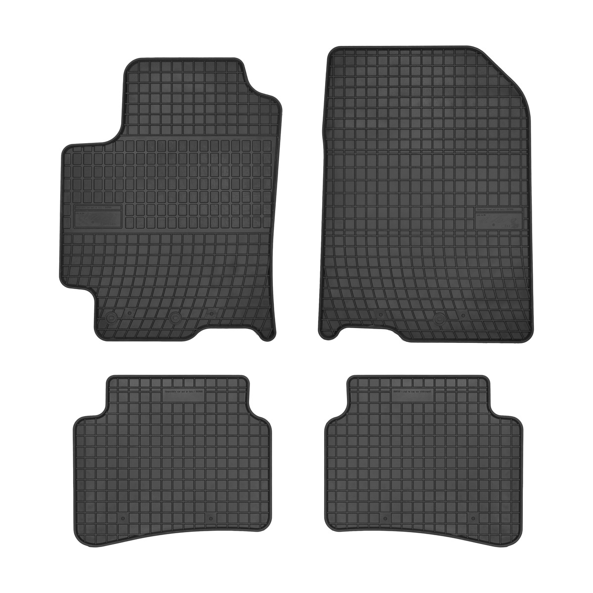 Rubber car mats for Kia Rio 2017-> Stonic 2017-> 4pcs Frogum