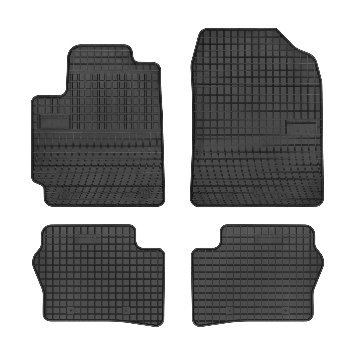 Rubber car mats for Kia Picanto 2017-> 4pcs Frogum