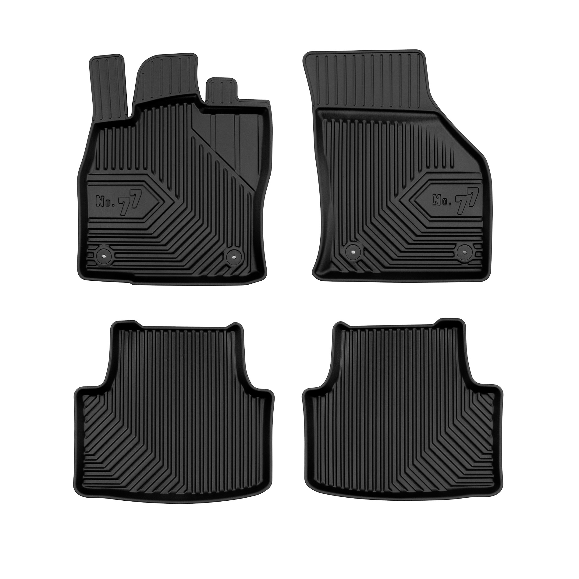 Car mats No77 for Skoda Octavia A7 2013-2019 Octavia A8 2020-> 4pcs Frogum