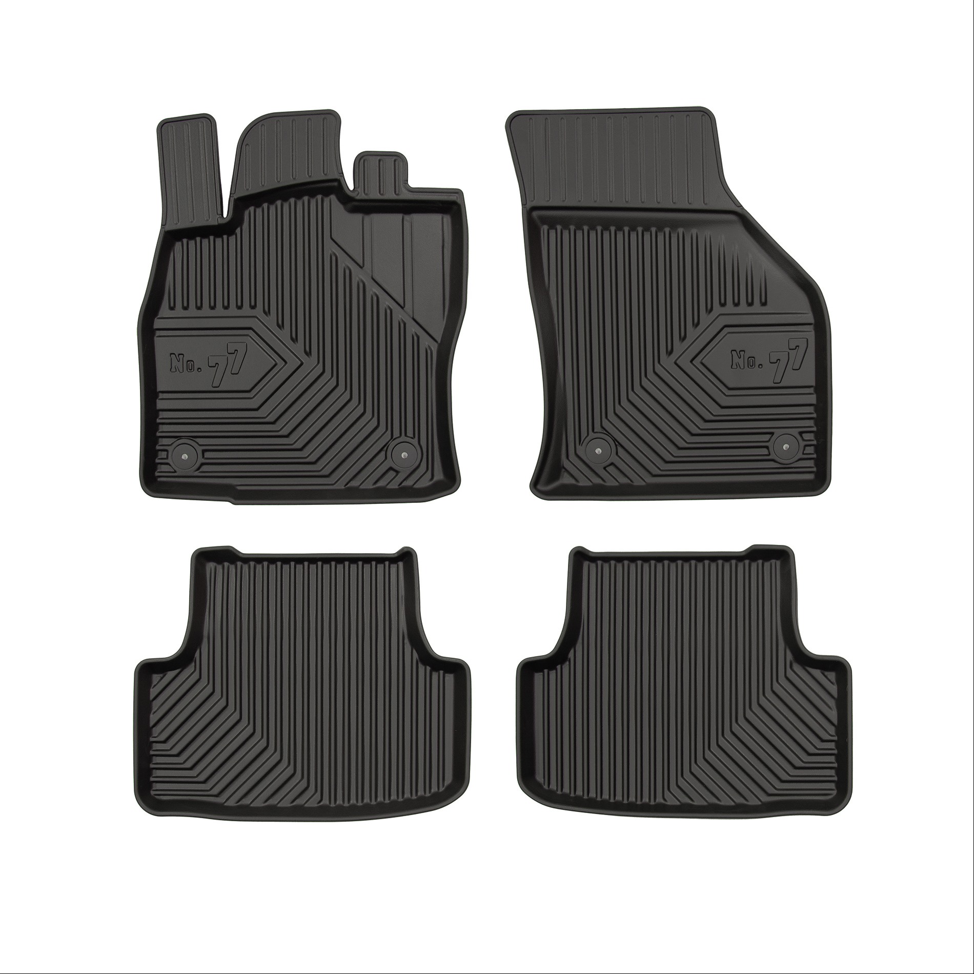 Car mats No77 for Seat Leon 2012-2020 VW Golf 7 2012-2019 VW T-Roc 2017-> 4pcs Frogum