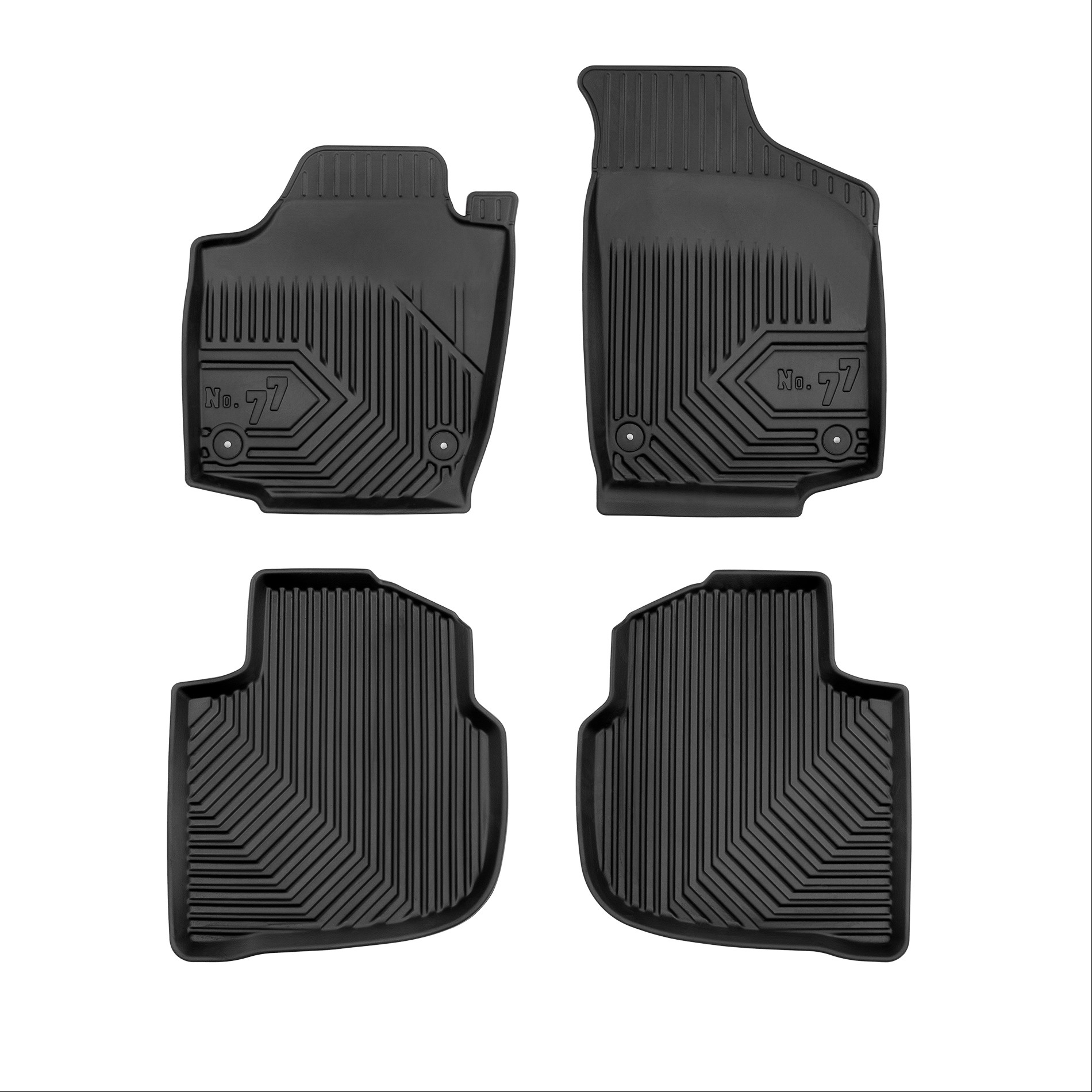 Car mats No77 for Seat Toledo 2012-2018 Skoda Rapid 2012-2019 4pcs Frogum