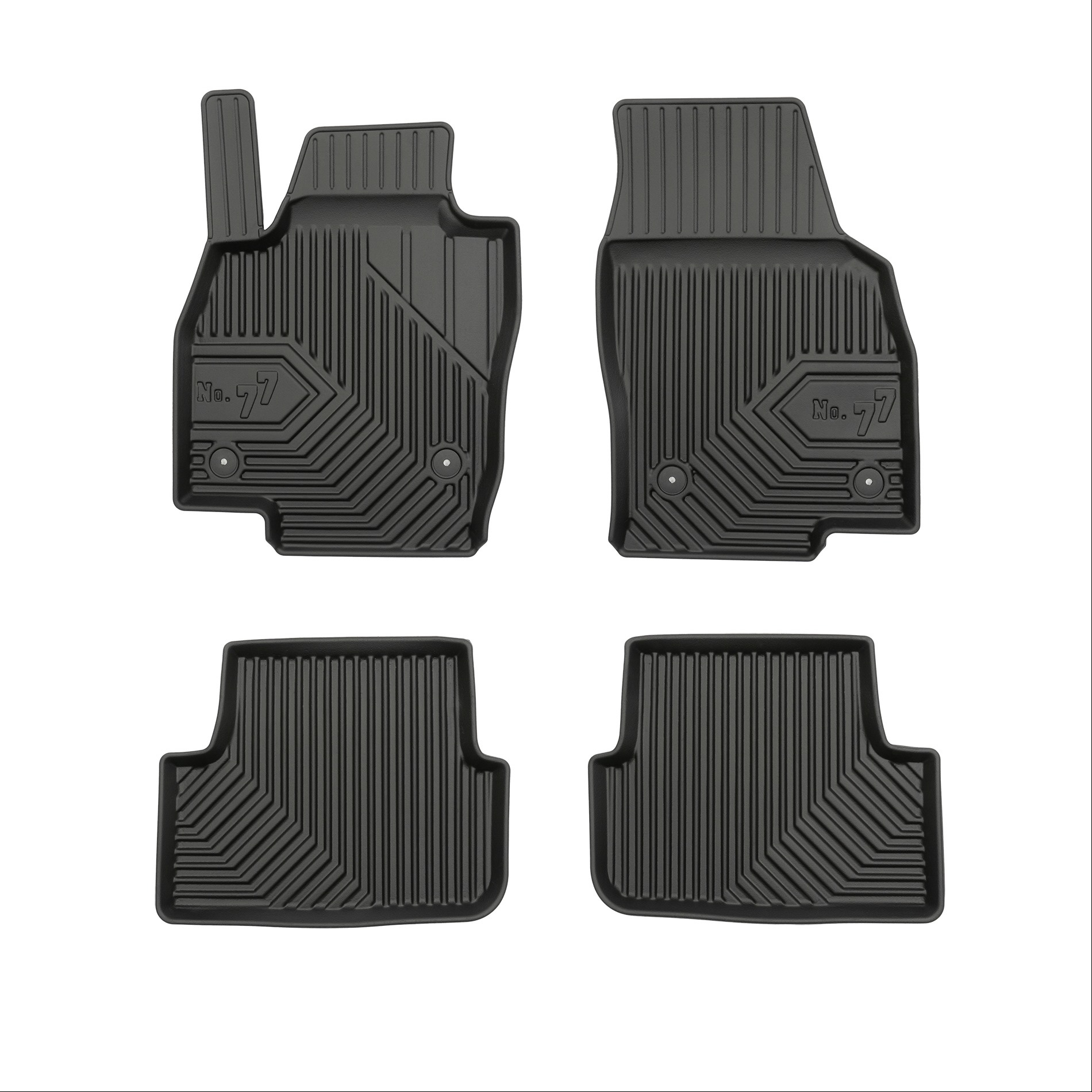 Car mats No77 for Seat Arona 2017-> Seat Ibiza 2017-> Skoda Fabia 2021-> VW Polo 2017-> VW Taigo 2020->  4pcs Frogum