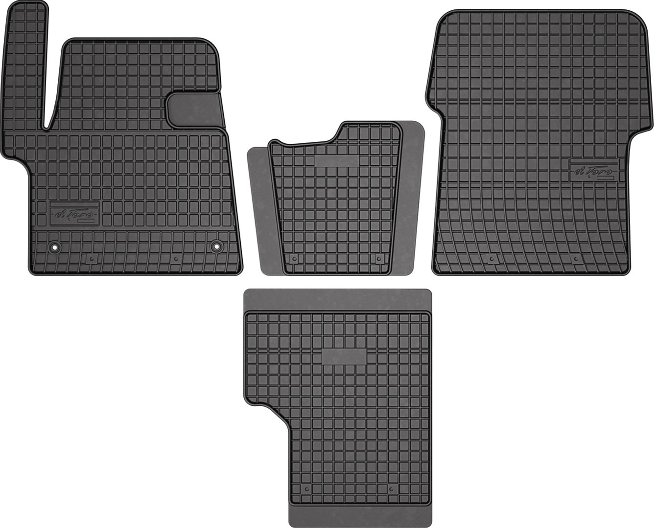 Rubber car mats for Peugeot Traveller 2017-> 4pcs Frogum