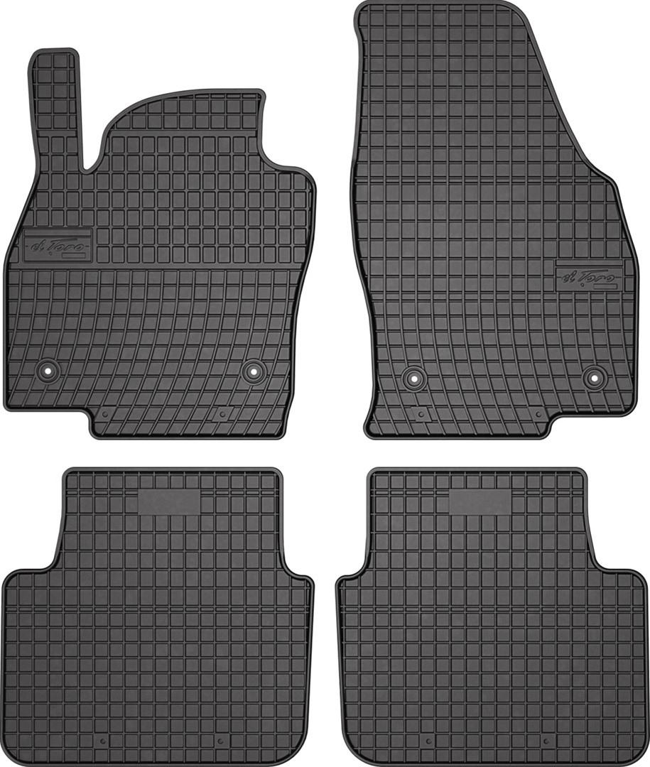 Rubber car mats for Skoda Scala 2019-> 4pcs Frogum