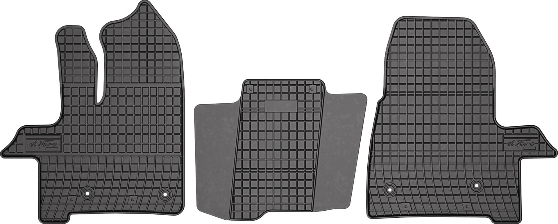 Rubber car mats for Ford Transit Van 2019-> 3pcs Frogum